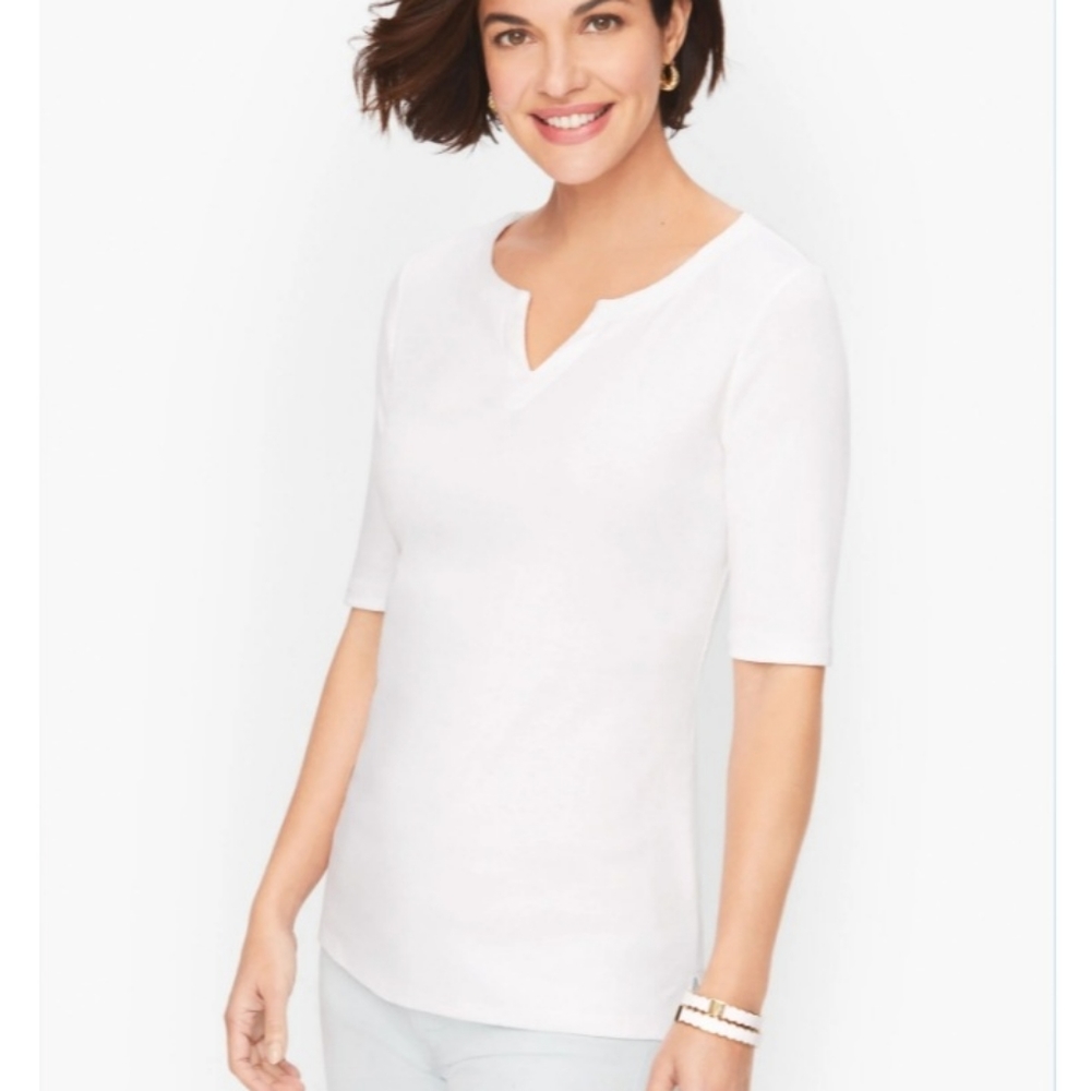 NWT Talbots Women's White Tee